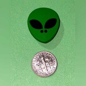 (10 for $15) Green Alien face Crocs Shoes Charms